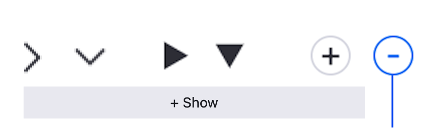 expand and collapse icons